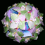 flower-and-confetti arrangement