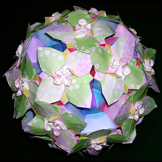 Flower and confetti arrangement